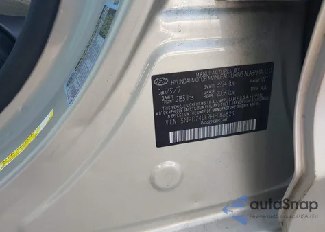 2017 Hyundai Elantra Se from USA, damaged, VIN 5NPD74LF2HH186823